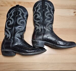 Nocona Boots Mens Black Leather Western Cowboy Boots Size 9D